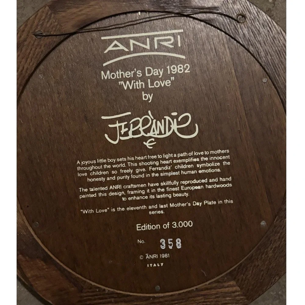 ANRI Juan Ferrandiz Wood Wall‎ Plaque Lot of 4 1979-1982 Italy